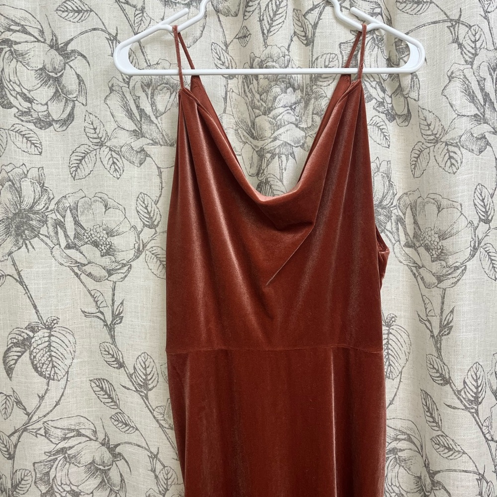 Jenny yoo cowl neck velvet dress